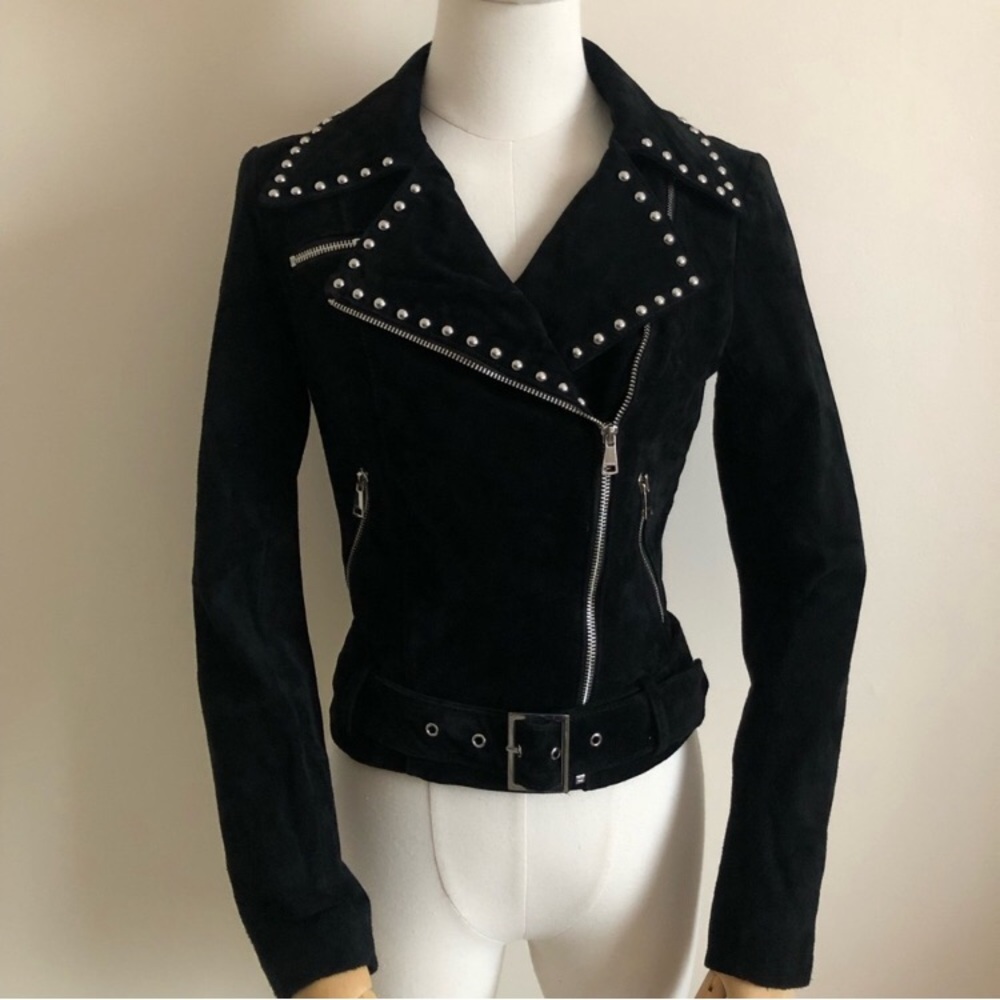 Vintage Bebe suede moto jacket